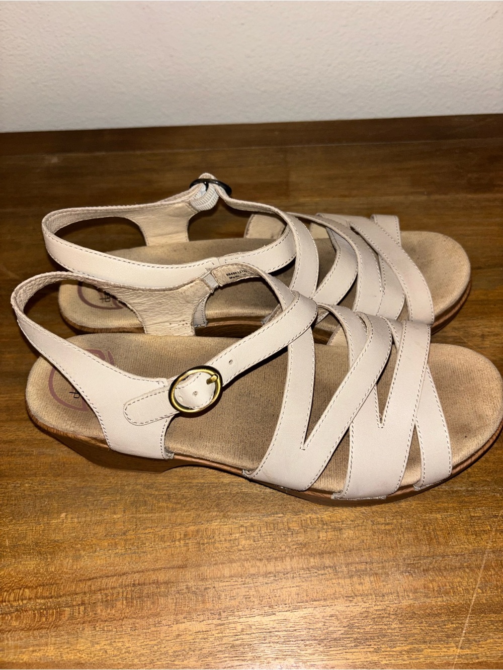 Dansko Women's Strappy Platform Sandals in Light Taupe - Picture 4 of 6
